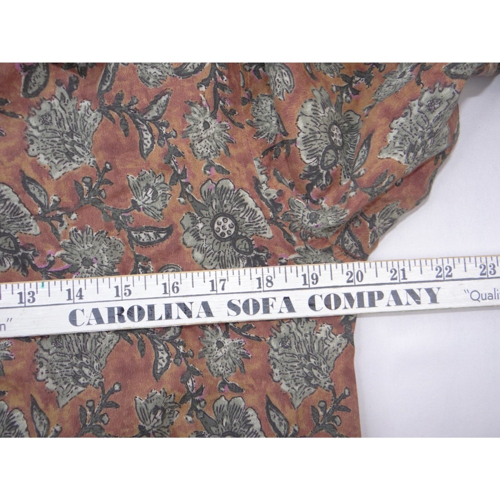 Natural Life Floral Button Down Maxi Dress Duster Terracotta XS/S Long Sleeve - Picture 4 of 5